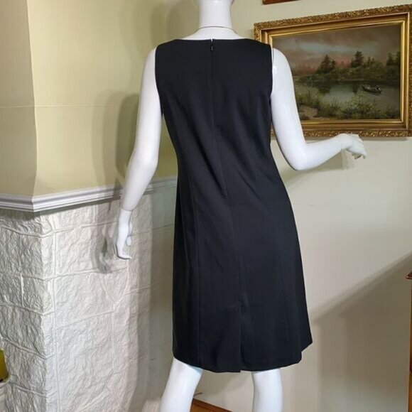 Gap Factory LBD Sleeveless Classic Black Sheath Wool Blend Dress - Picture 4 of 7